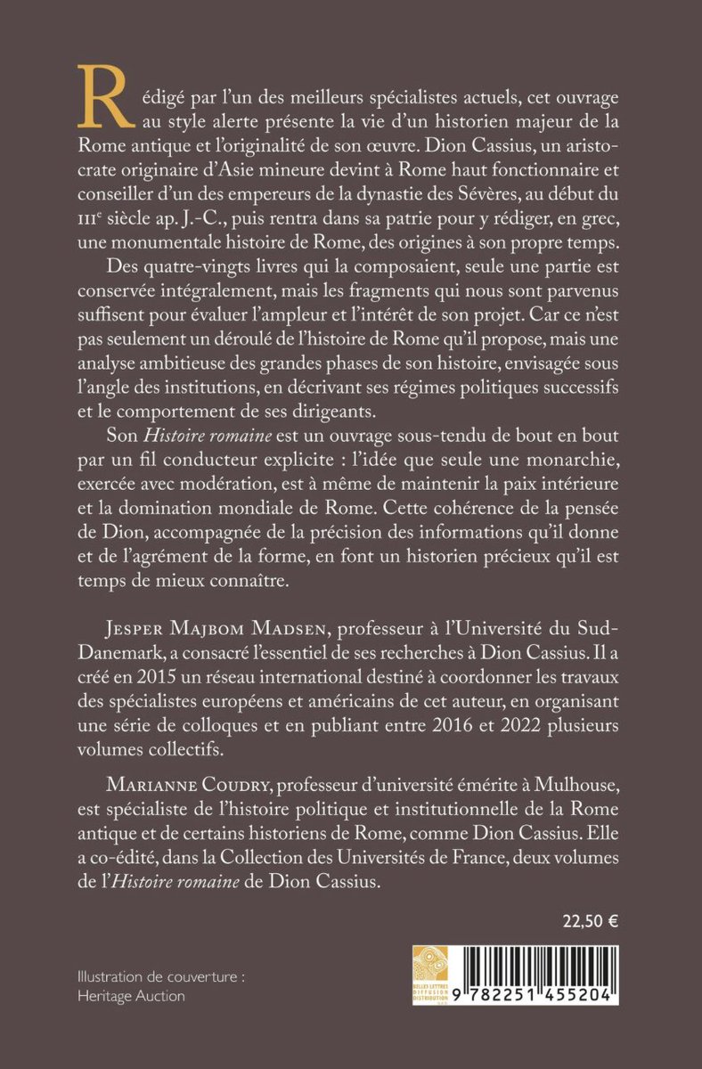 empires_sdu's tweet photo. 📚The French edition of CASSIUS DIO is out now with Les Belles Lettres (originally published in English with Bloomsbury 2020)
💐Congratulations to Prof Jesper Majbom Madsen
Links:
https://t.co/RcHbI3JO6P
https://t.co/gPUgnlDMcw
@MadsenMajbom @SyddanskUni https://t.co/RPhimfPcpH