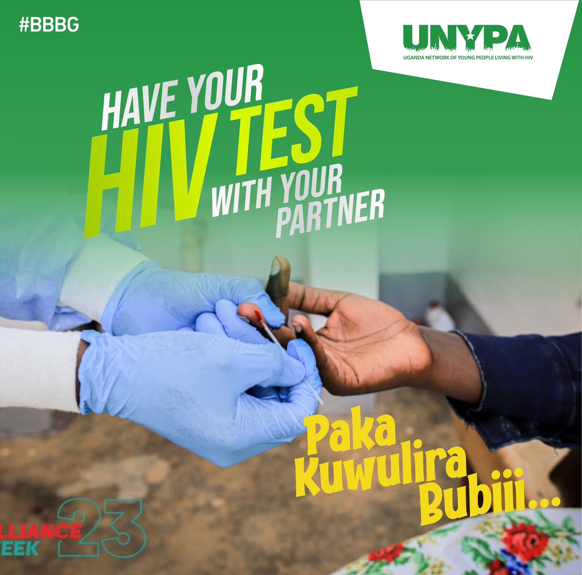 Yes, we agree that it is a Friday and you are thinking about that marriage 💍 weekend but knowing your and your partner’s HIV status gives you powerful information to help you take steps to keep you and your partner healthy. #BBBG