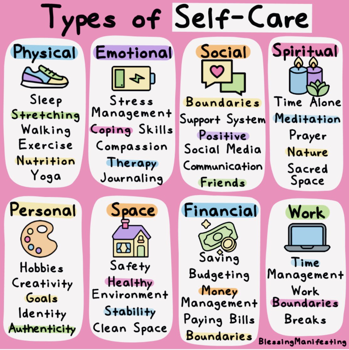 When it comes to self-care most of us realize how important it is to prioritize ourselves and have a healthy work life balance, but did you know there are many different kinds of self-care? Out of these 8 areas how many do you have a good grasp on? Which one do you need to focus…