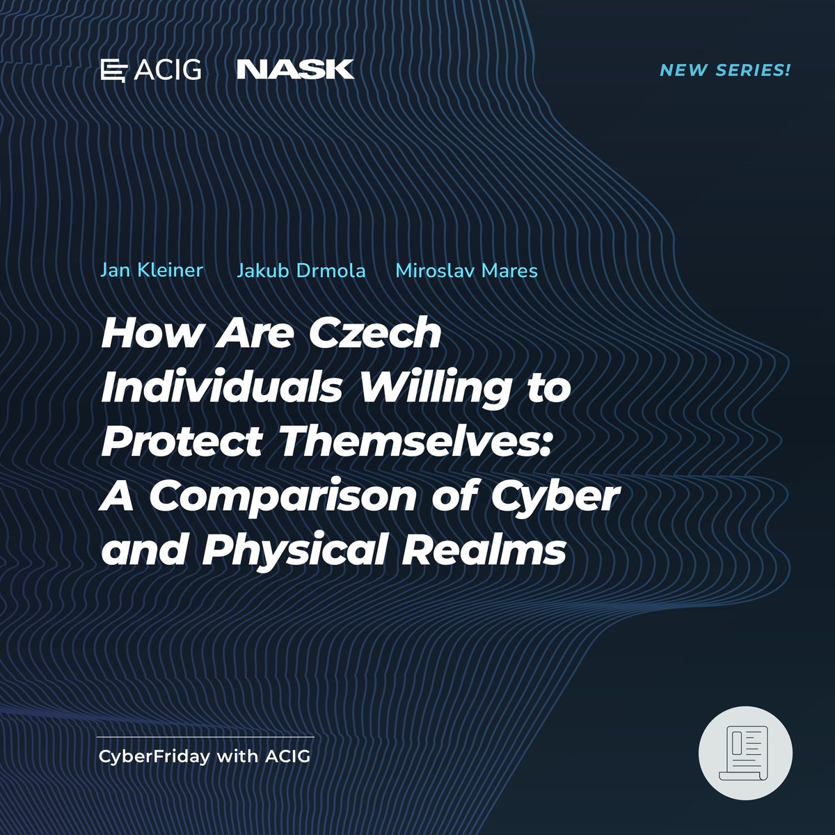 AcigJournal's tweet photo. On #CyberFriday with #ACIG. Men are more aware of online risks, but how does this affect their decisions? 👉Find the entire article in open access: https://t.co/7A8SF4wlSJ
#ACIGJournal @NASK_pl #JanKleiner #JakubDrmola #MiroslavMares @MasarykUni @muni_cz #cybersecurity https://t.co/H9PtZhxPzU