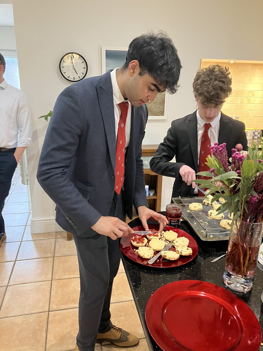 LboroHead's tweet photo. Enjoyed hosting tea with some Y13 with their tutor and parents. Reminiscing about their times at LGS, chatting about their plans, making scones and tea. Lovely times https://t.co/XbH5PXgOrc