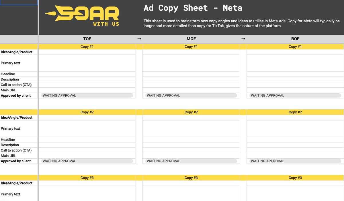 We’ve spent £50 million+ on ads.

I probably shouldn’t be revealing this but…

The same 9 ad copy frameworks work every time.

Want our full process?

RT + Comment “AD COPY”

Follow me so I can send.
