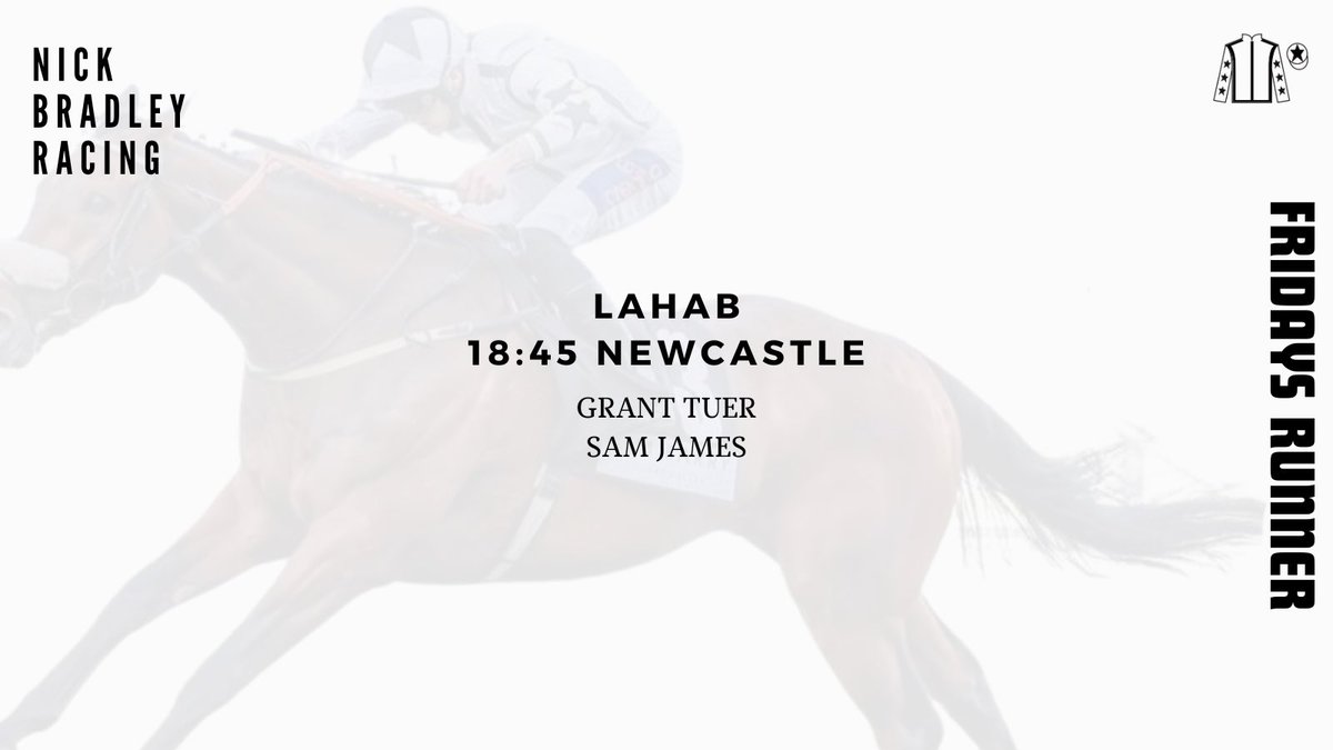 Lahab runs this evening at @NewcastleRaces with @samjock22 taking the ride for @granttuerracing. We step back to 7f which looks sure to suit, it’s a competitive race but we’d hope to be involved at the finish. Good luck to his owners.