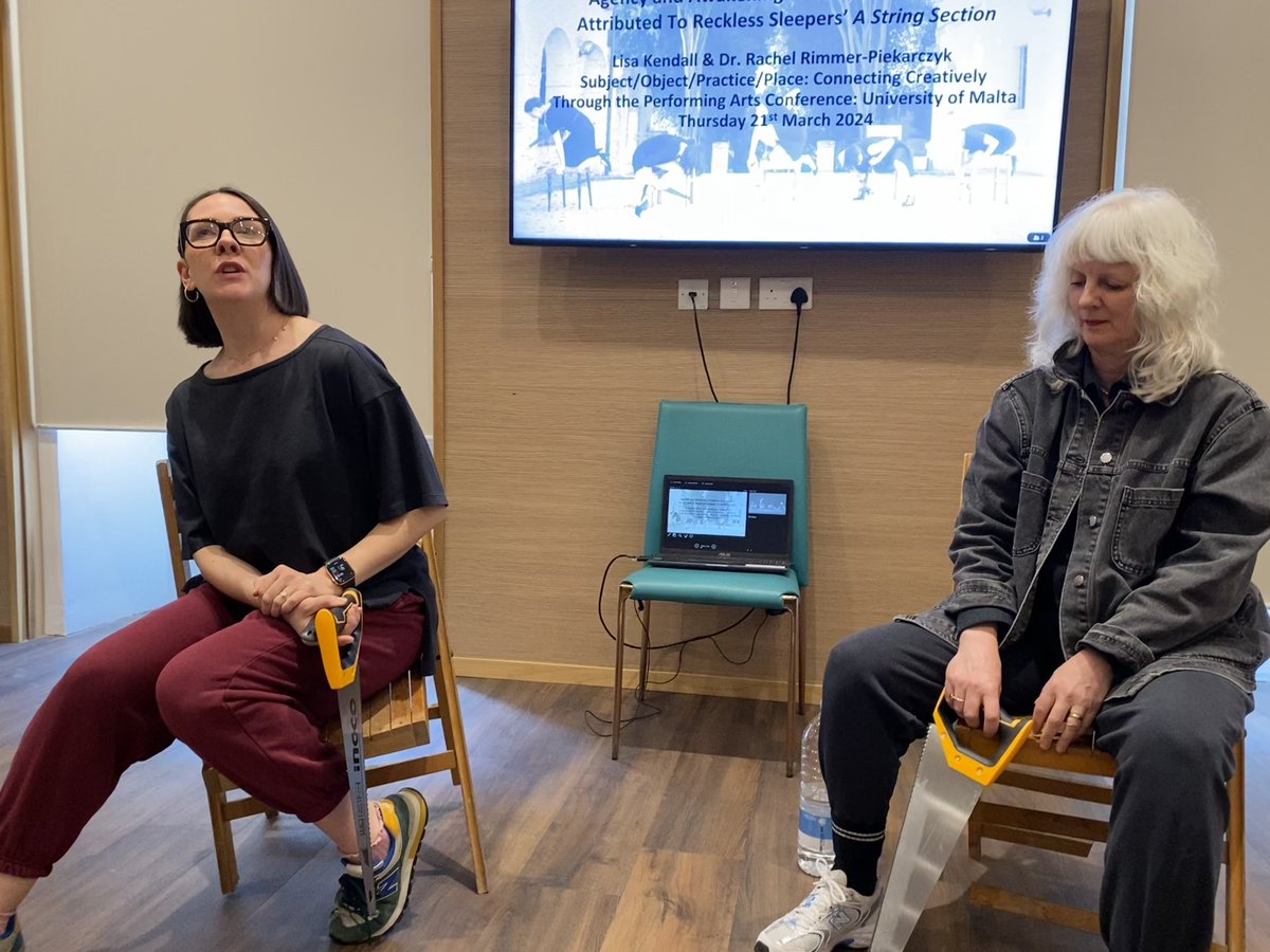 DrRachelRP's tweet photo. Such a privilege to be in conversation with Lisa Kendall at the #spaconference24 in beautiful Valletta this week. Thanks to @RecklessSleeper & Leen Dewilde for trusting us to speak about #astringsection & to @joshsla for the pix 📸 @McrSchArt_PRG @McrSchArtPerf @PerformanceMST https://t.co/nPzFcI8b54