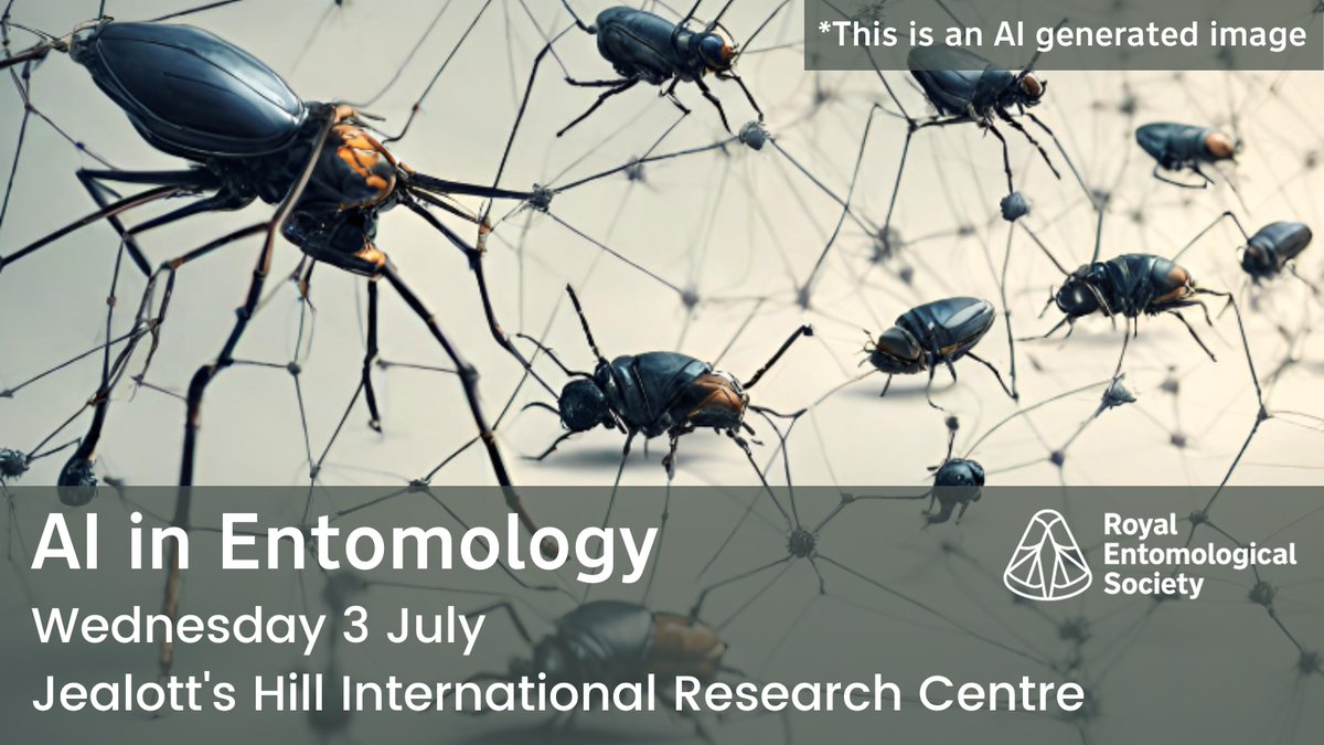 The @RoyEntSoc Data & Electronics and Computing SIGs' joint hybrid event on ‘AI in entomology’ is on 3 July. Working in this fast-paced field, or just interested? Why not participate? Abstract deadline: 17:00 (BST), 19 April More details at royensoc.co.uk/event/ai-in-en… #EntoAI