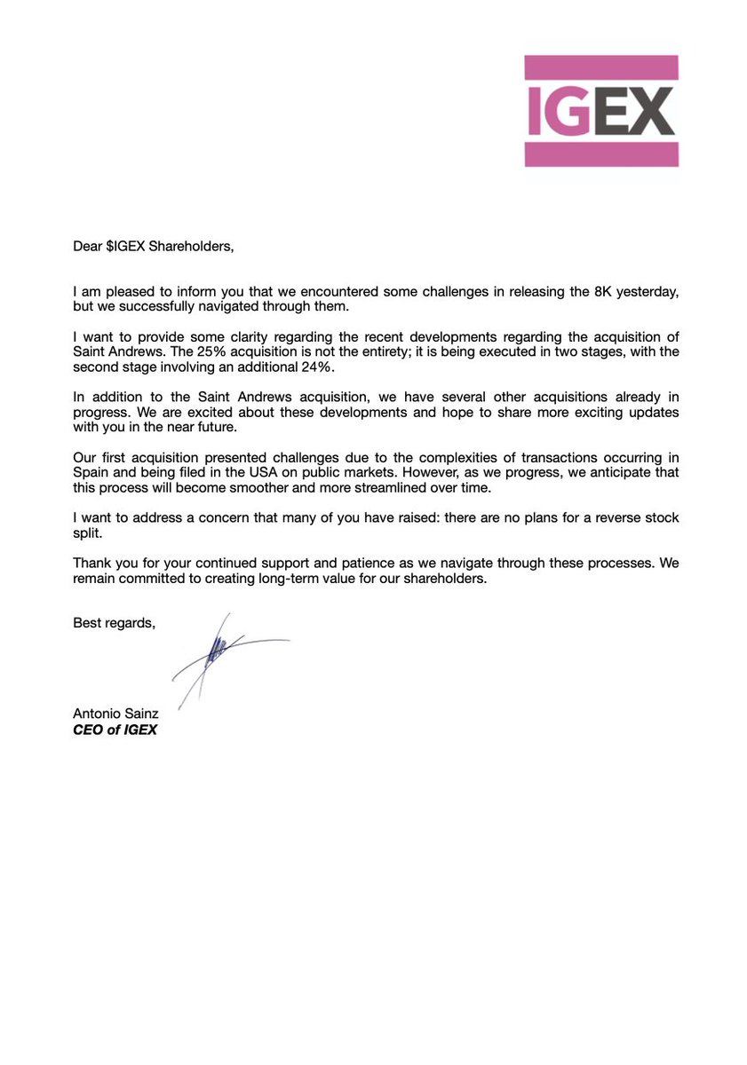 IGEX_Official's tweet image. Our CEO has shared a thoughtful letter with our shareholders, detailing our strategic vision and future steps. Discover the insights .#Igex #Letsdoit