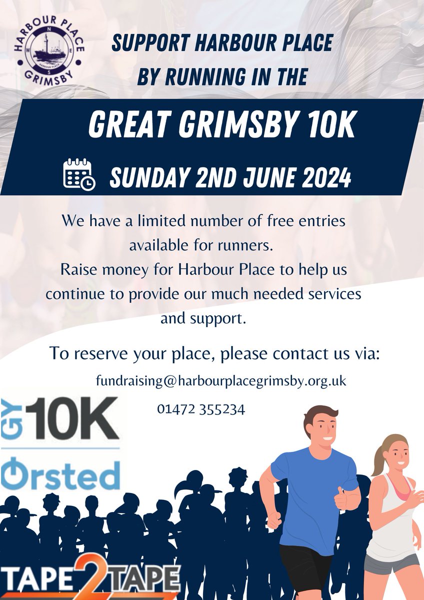 Take on a challenge and become a Harbour Hero as we join together to run the 2024 Great Grimsby 10k! Help us to raise much needed funds towards putting a stop to homelessness. Limited free spaces available - reserve yours today! #homelessness #running #charity