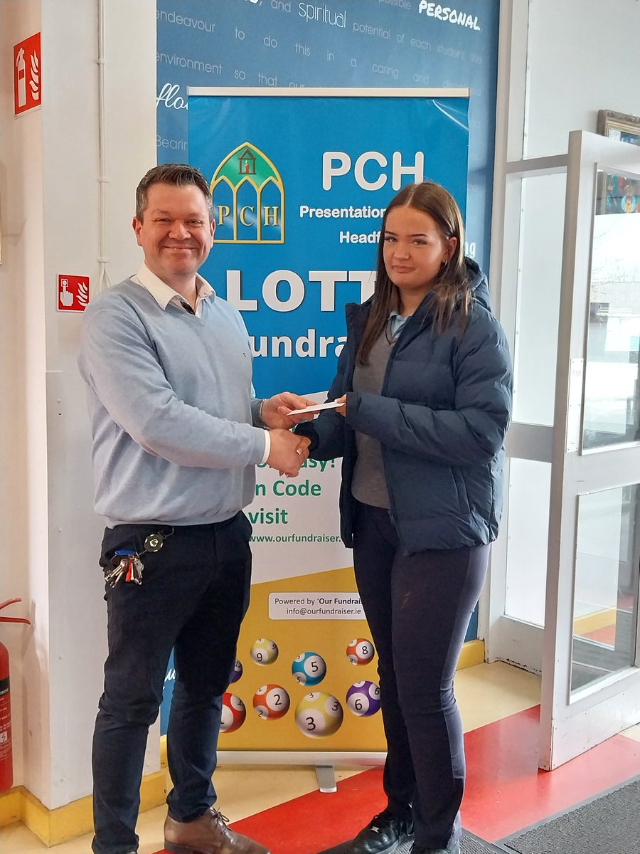 Congratulations to our most recent weekly winner Geraldine Monaghan, represented here by her daughter Katie. Congratulations Geraldine and thank you to you and all our subscribers for your continued support. For anyone wishing to join our lotto. ourfundraiser.ie/org/presheadfo…