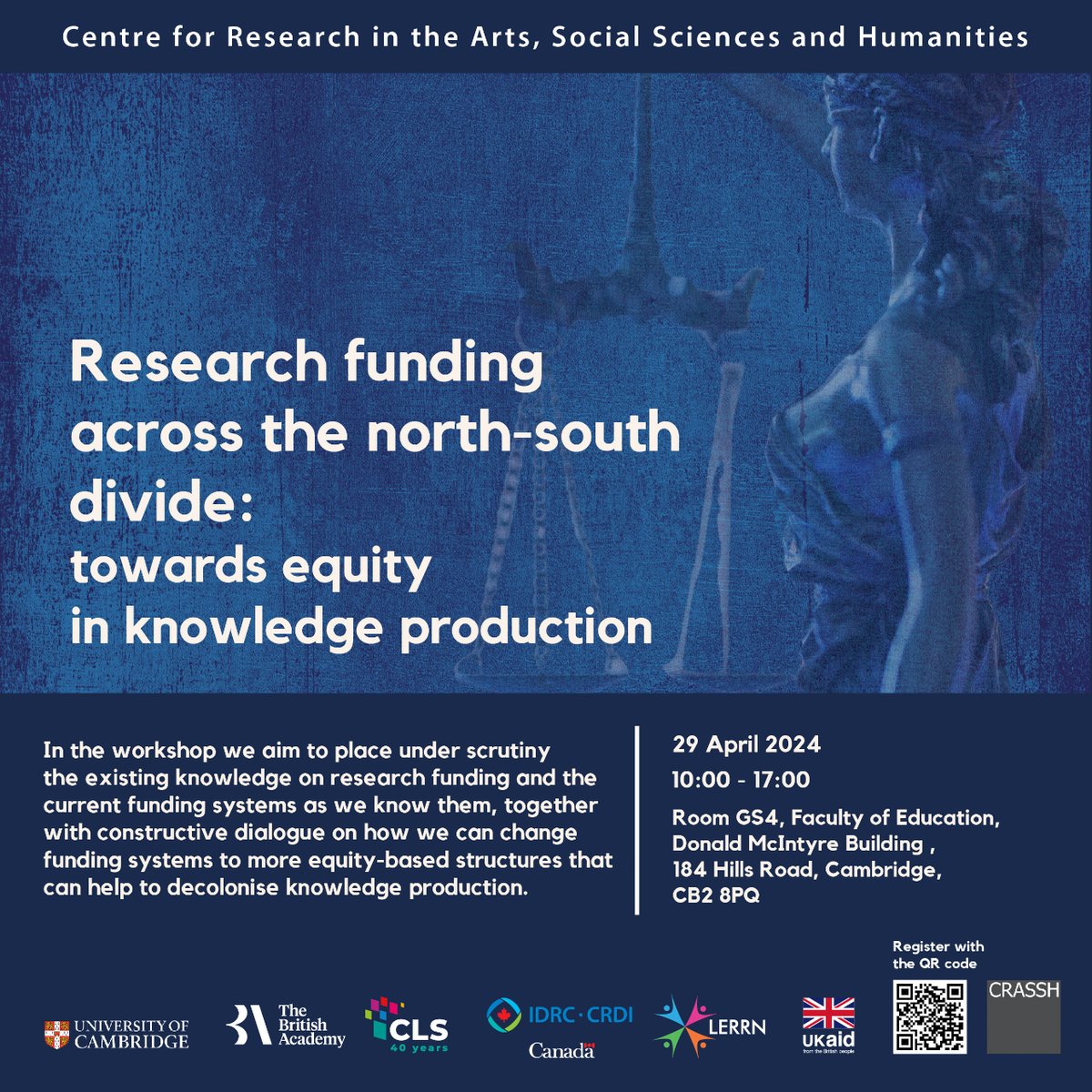 Register now for this 1-day workshop on research funding across the north-south divide in collaboration with <a href="/CRASSHlive/">CRASSH, Cambridge</a> 
Places are limited!
For more info and registration: crassh.cam.ac.uk/events/41646/
