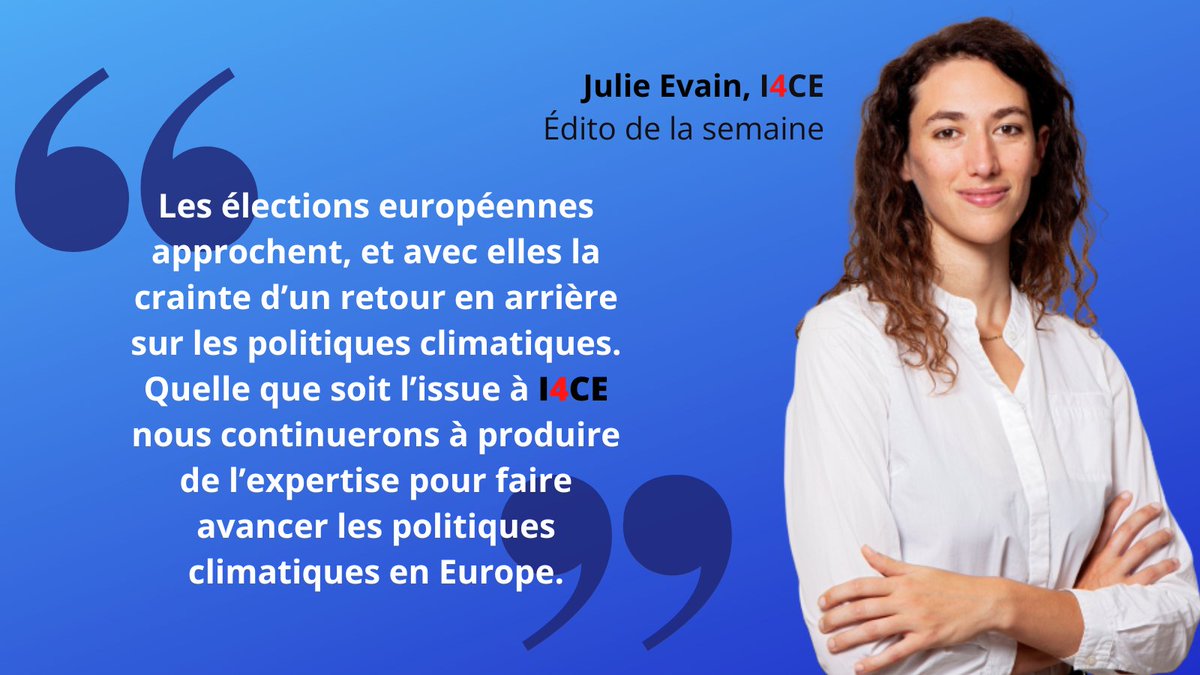 #I4CE_Newsletter – 5 ans de politique climatique européenne : Quel bilan ? Quelles perspectives ?

#PacteVert #Transition #FinancementPrivé @UEFrance  #ElectionsEuropéennes #Europe @4iTraction

👉Lire la newsletter avec l'édito de @EvainJulie  d'#I4CE i4ce.org/cinq-ans-polit…