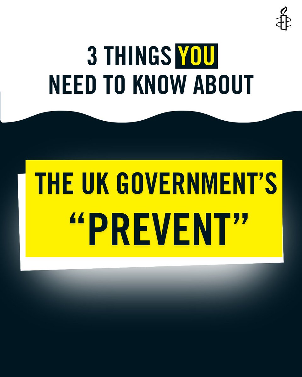The UK government's counter-terrorism strategy, 'Prevent' is destroying fundamental freedoms. It's sweeping up innocent people and can destroy their lives and futures. Here are 3 things you need to know about 'Prevent' ⬇️ 🧵 share this widely
