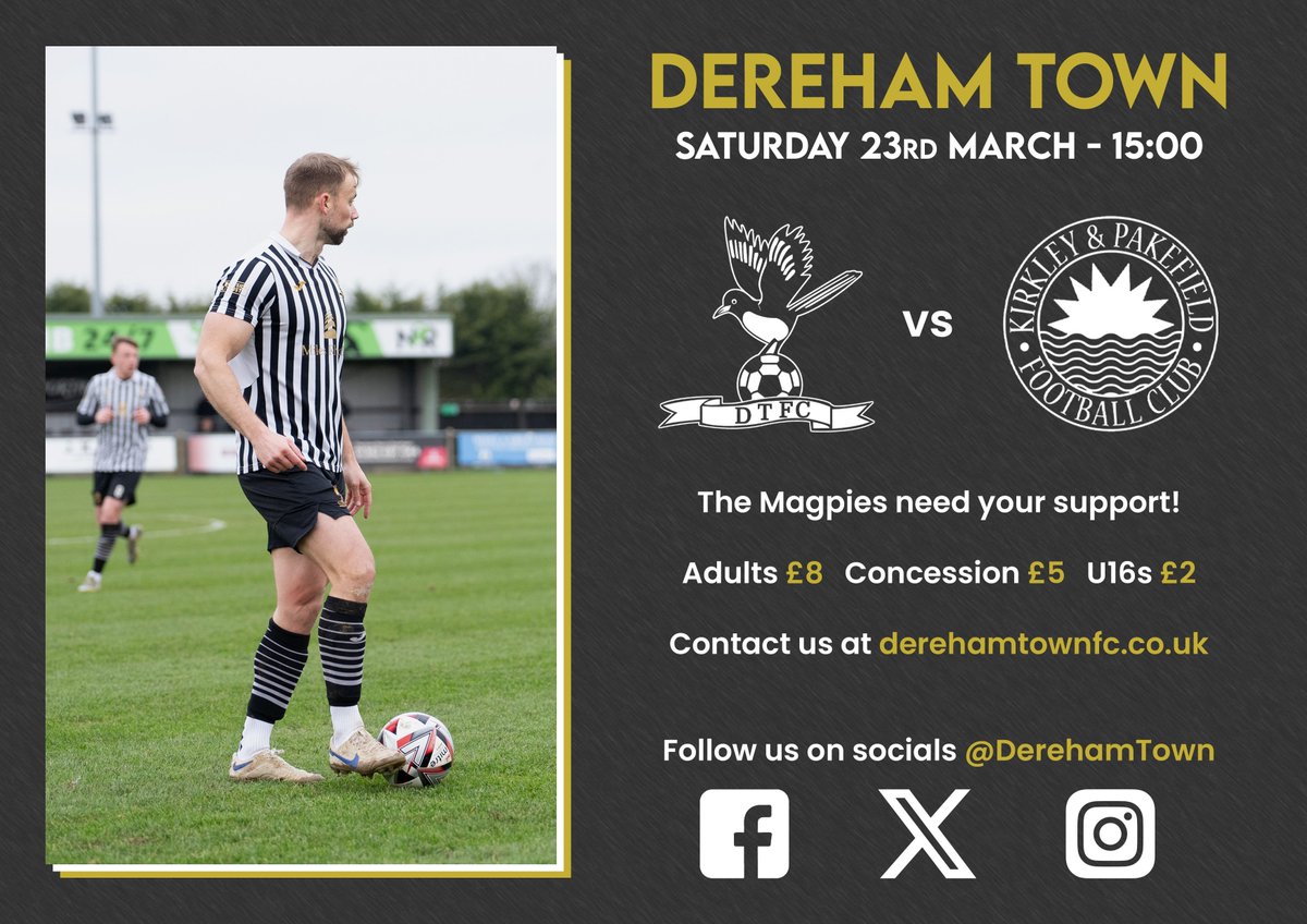 ⚽️ Celebrate #NonLeagueDay with us tomorrow! #WeAreDereham ⚫️⚪️