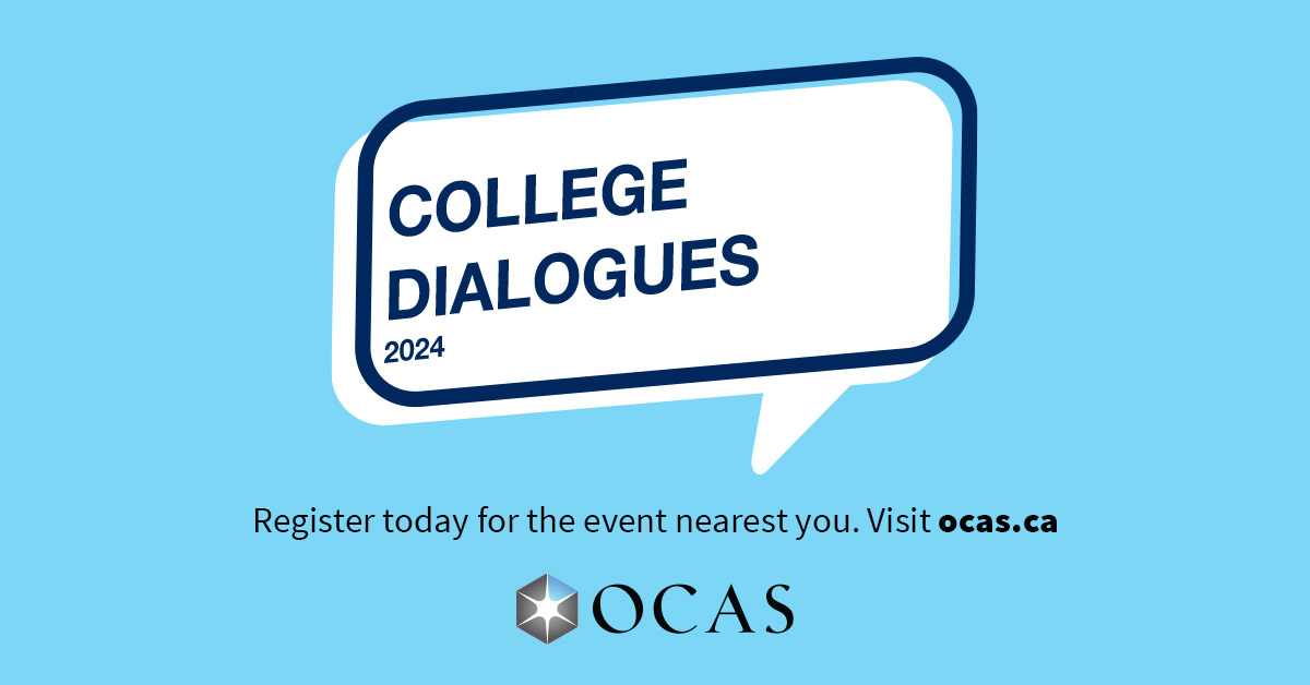 Ontario College Dialogues allows guidance counsellors to meet reps from #Ontariocolleges and get info on programs, admissions, financial aid, graduate success, new facilities and more! To sign up for the #College Dialogues event in your area, visit ow.ly/n1zs50QXVXw.