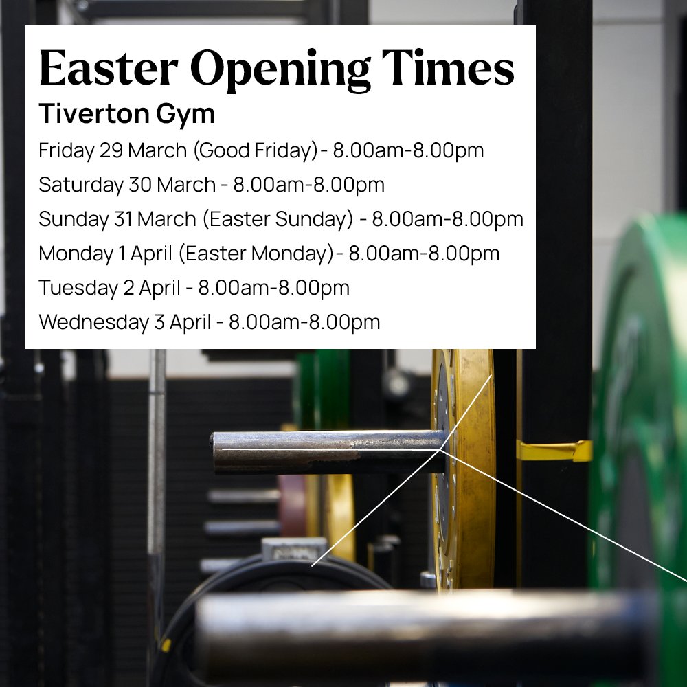 Please note our opening hours across our facilities during the Easter period 🐣