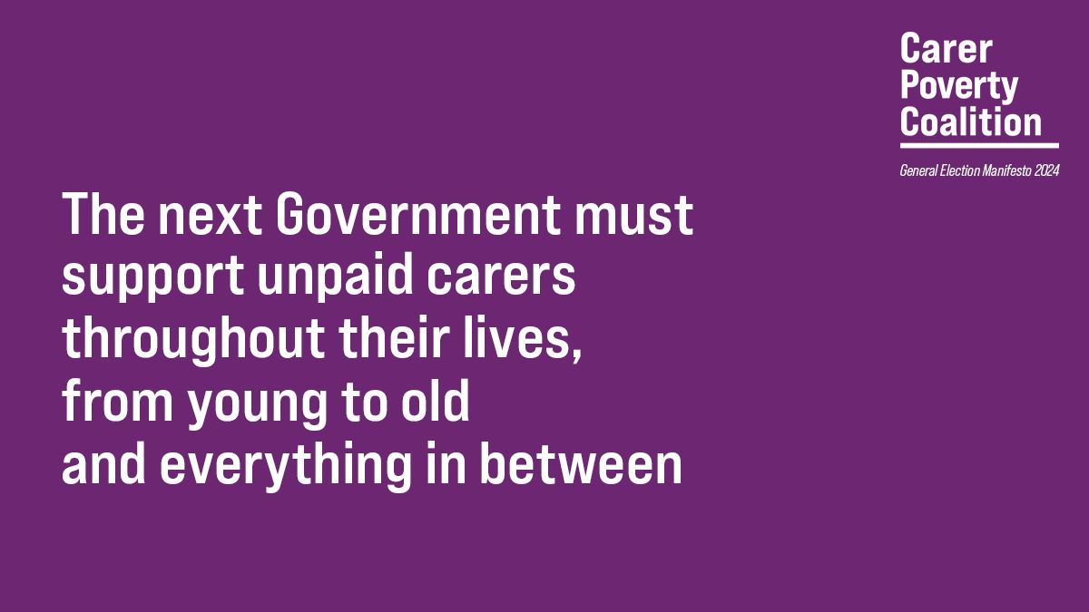 Nearly 1 in 3 unpaid carers say they are struggling to make ends meet. Today, along with 130 other members of the #CarerPovertyCoalition, we are calling on all political parties to take action to end poverty amongst unpaid carers. Find out more: buff.ly/3wZ2W9c