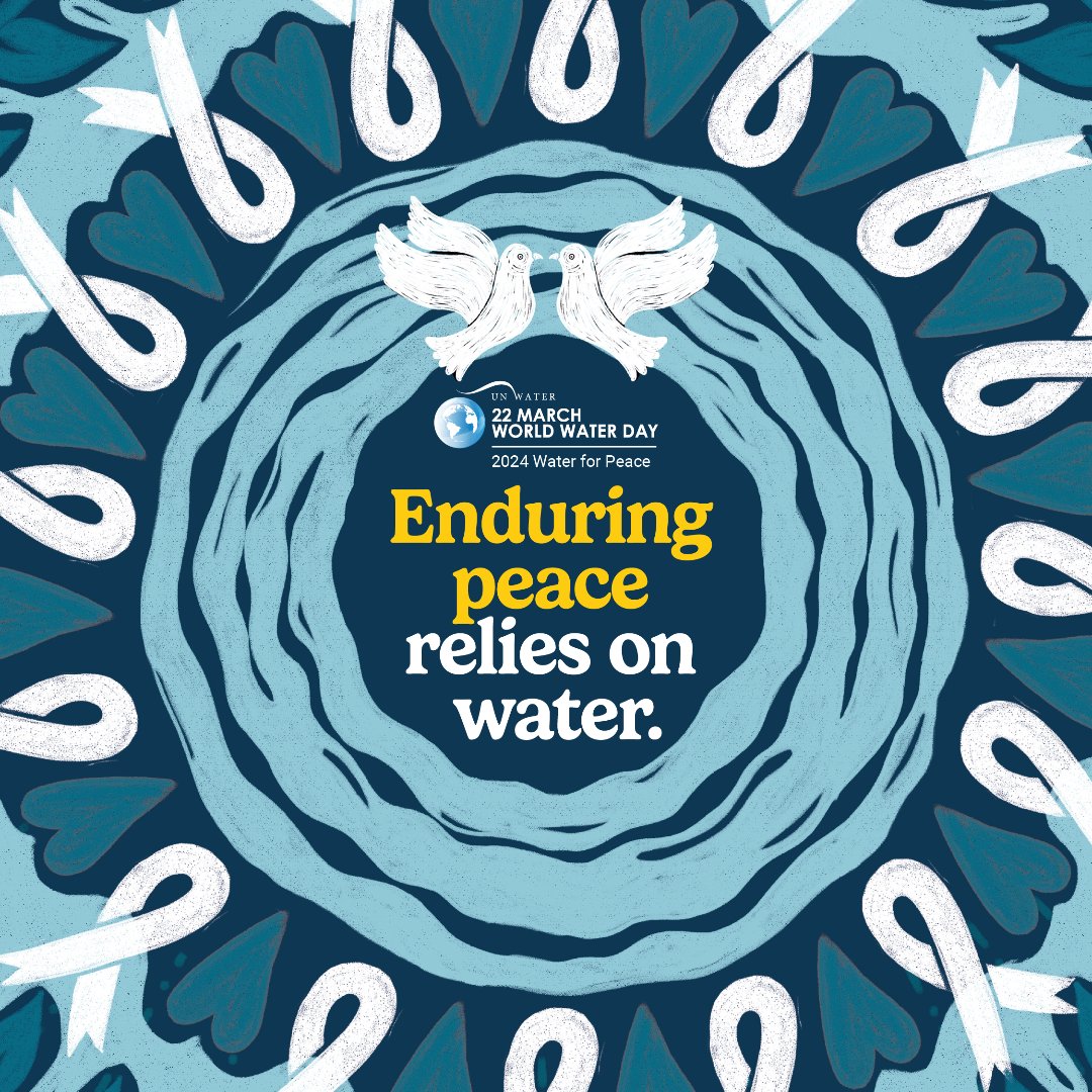 🌊💧 World Water Day 💧🌊 Water has a ripple effect across many global challenges – from climate change to political unrest. This #WorldWaterDay, let's cooperate on water as a catalyst for progress. Water and peace go hand in hand. worldwaterday.org