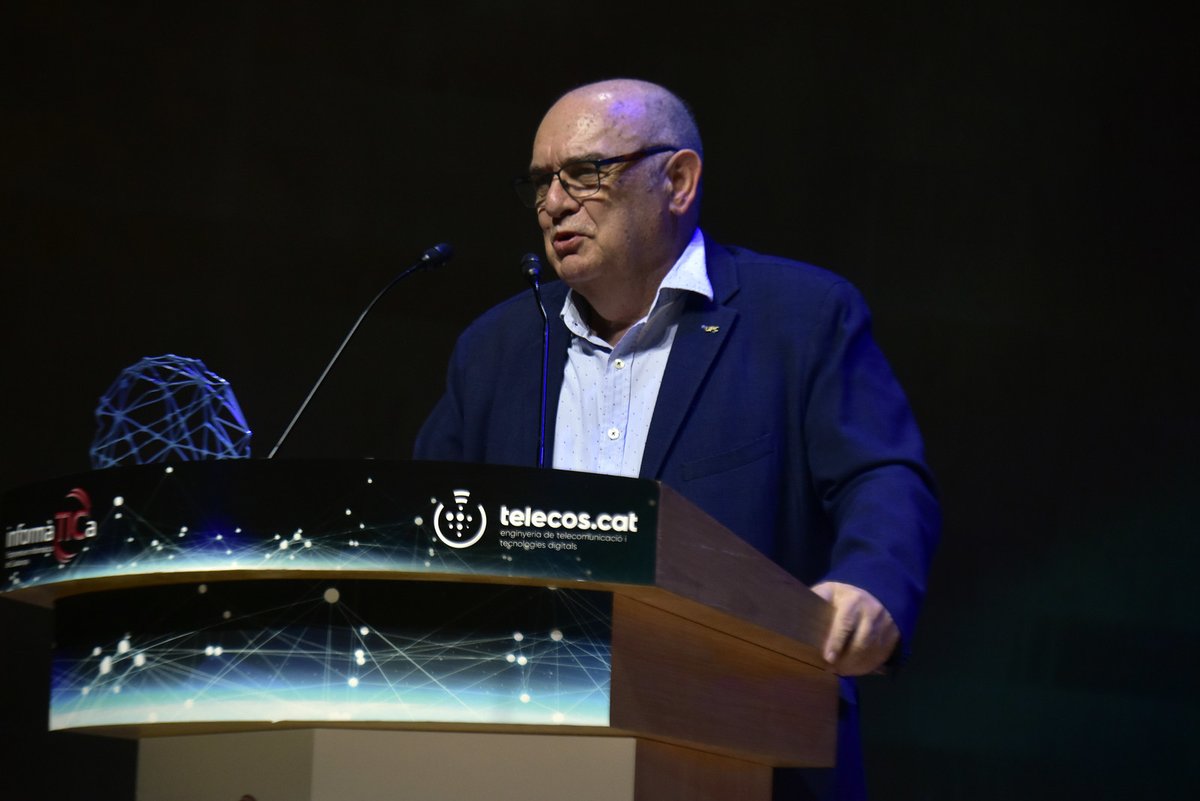 inLabFIB's tweet photo. En Josep Casanovas, fundador i exdirector de l’@inLabFIB, ha rebut el Premi d'Honor a la Nit de les Telecomunicacions #LaNit2024. 

Moltes felicitats @josepk53!! 
@fib_upc @la_UPC https://t.co/teDY4dcG8y