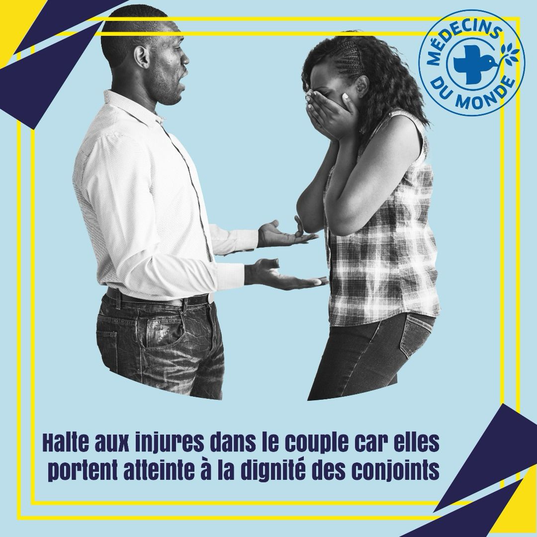 ❌⛔️ *Halte aux injures dans le couple car elles portent atteinte à la dignité des conjoints.*

#WD24 #STOPVBG #MEDECINSDUMONDE #SOIGNEAUSSILINJUSTICE #MDM #LWILI #BURKINAFASO #FASO