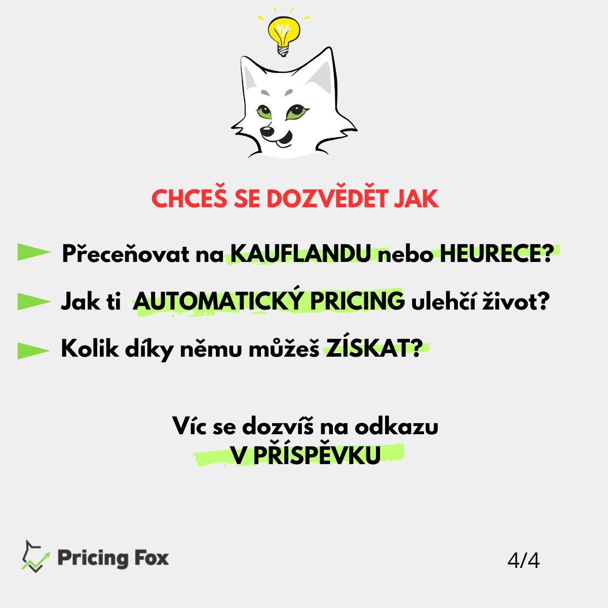 🚀 Kaufland Marketplace už ovládá i český e-commerce svět a ty můžeš být u toho!💡 Využij 8 nových strategií pro Kaufland Marketplace a zvyš marži svých produktů. Mrkni na náš blog, jak se jednoduše připojíš k datům pro přeceňování. Odkaz nalezneš níže.
pricing-fox.cz/automaticky-pr…