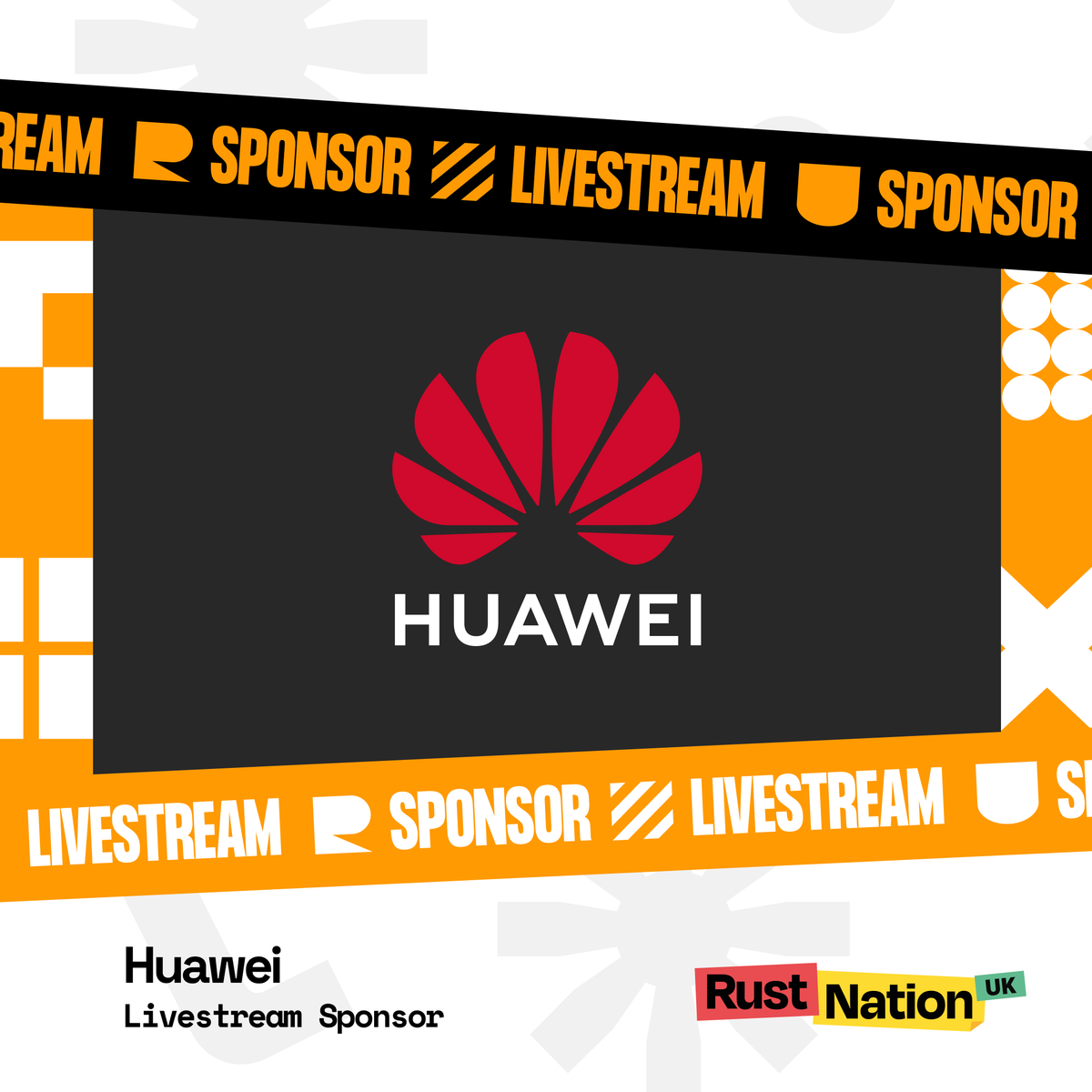 📢 Livestream update!

We're pleased to share that <a href="/HuaweiUK/">HuaweiUK</a> is our official livestream sponsor for #rustnationuk24 

You can watch the talks via our livestream if you can't make Rust Nation UK in person next week.

#rustnationuk #rust #rustprogramming #techtalks