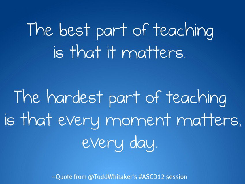 Principal_H's tweet photo. The best part of teaching is that it matters.

The hardest part of teaching is that every moment matters, every day.

#education #teachers #leadership #sped #autism #teachertwitter https://t.co/Jggo4n0KuG