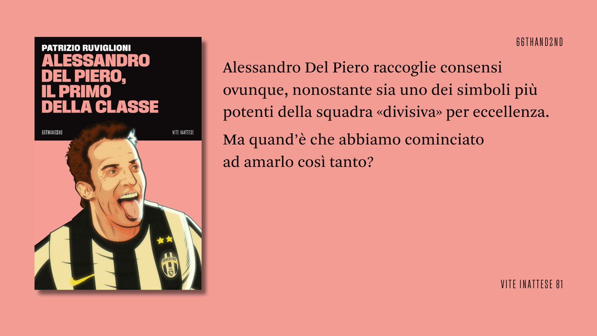 Da oggi in tutte le librerie 'Alessandro Del Piero, il primo della classe' di Patrizio Ruviglioni, l'appassionante ritratto di un protagonista della storia del calcio italiano. @patrizioruvi #alessandrodelpiero