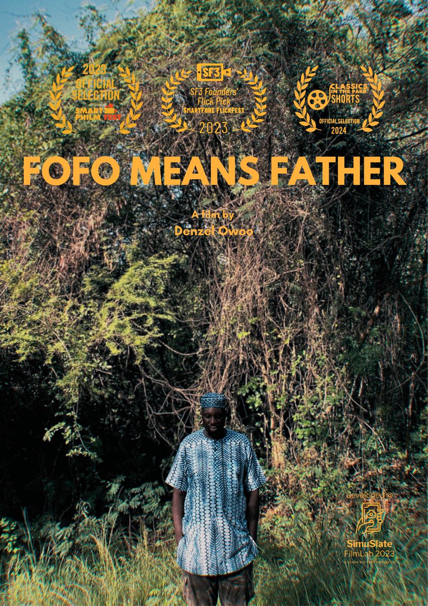 Fofo means Father dir by Denzel Owoo highlights for the first time in 5 years, Ghanaian filmmaker Fofo Gavua’s attempt to make his next film despite battling an invasive mental health condition.