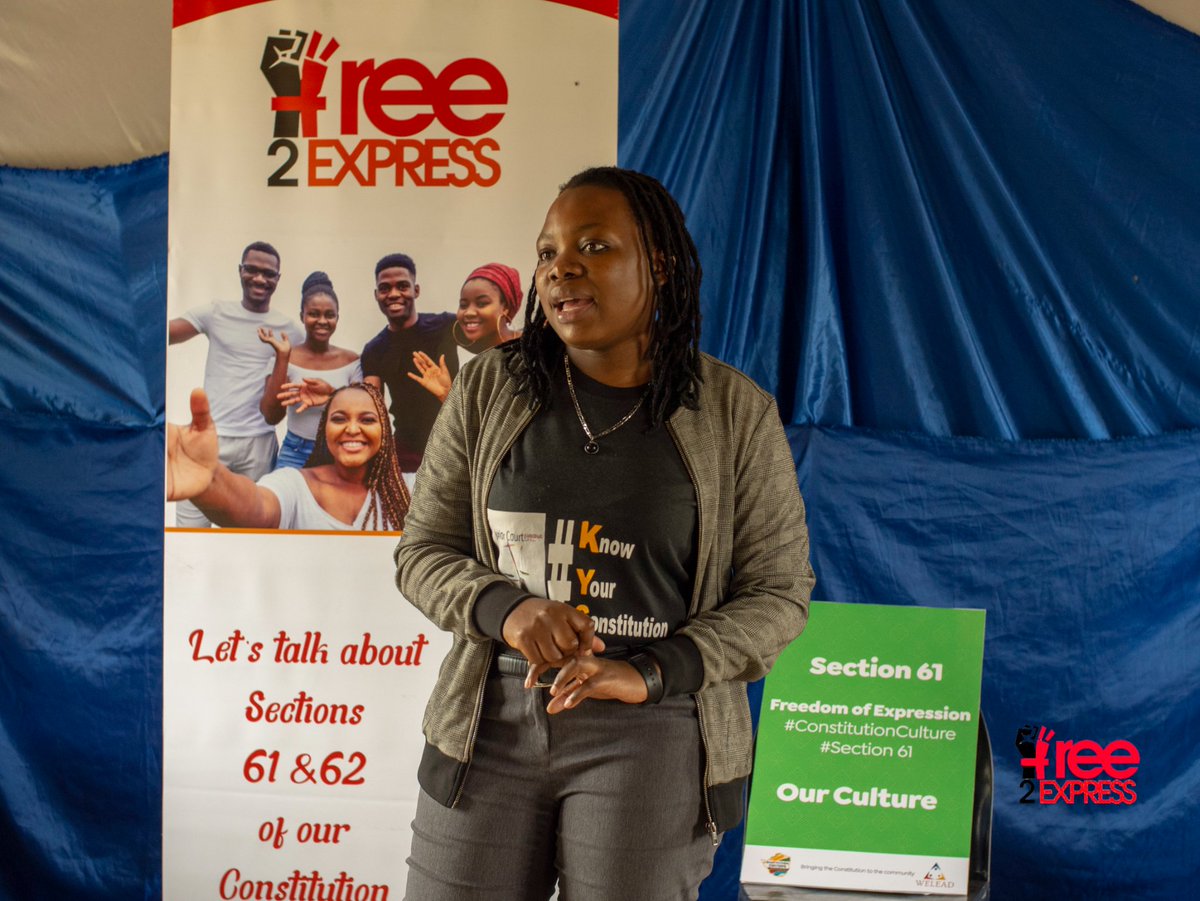 weleadteam's tweet photo. Today, in the month of women, we celebrate @SheRadicalMambo, one of the #Free2Express female facilitators. We appreciate you promoting constitutional literacy in Zimbabwe. @AdvMunhangu @namataik_ @natarciatee @KFRMugayi @BorisCde @MakomboreroH @MwanasikanaW @ShamwariyeMwana https://t.co/AS4YhgZrYN