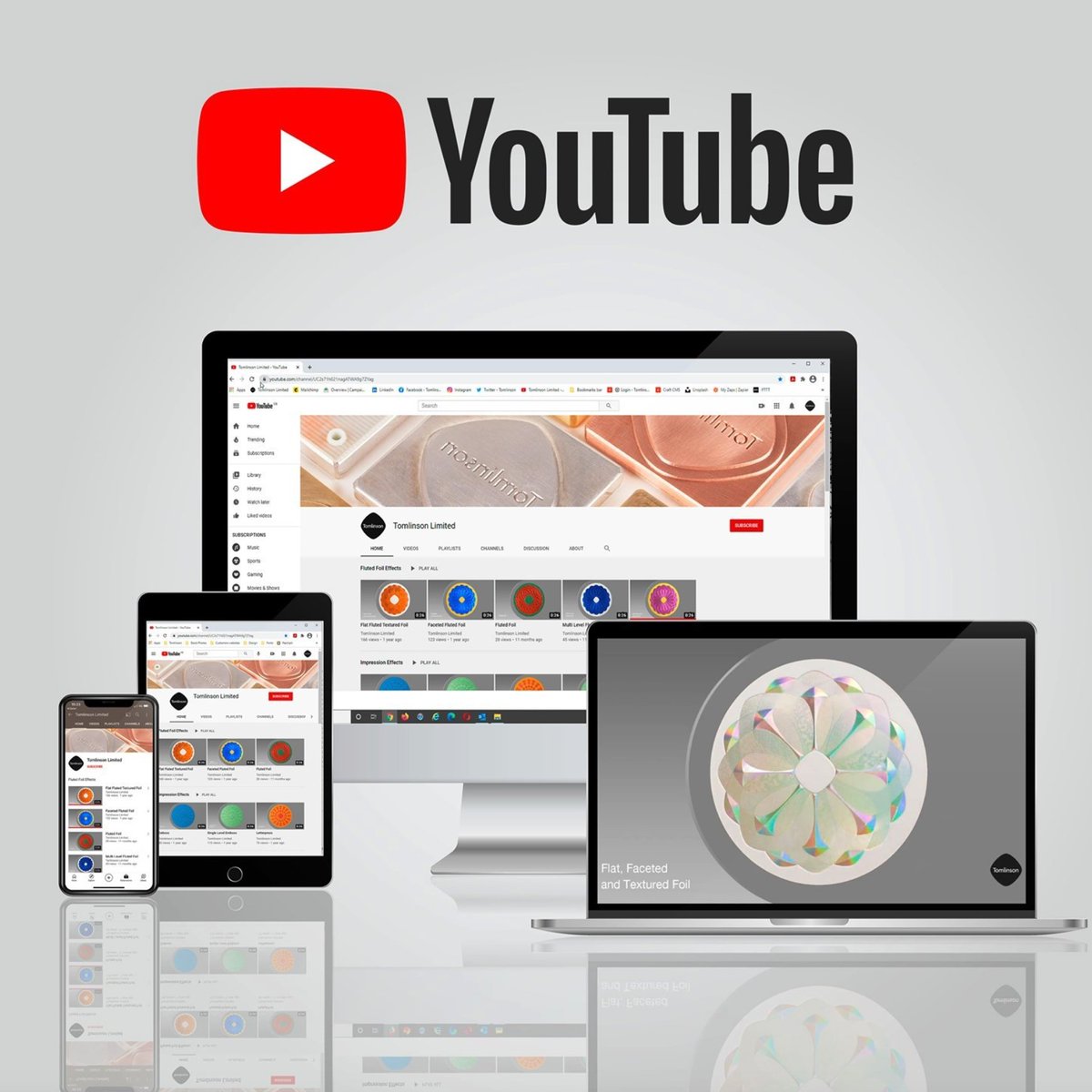 There’s a whole host of #foiled &amp; #embossed effects to choose from! Looking for #printdesign inspiration? Visit #Tomlinson’s on #YouTube to see the stunning #specialfinishes our #dies can create: youtube.com/@tomlinsonlimi…