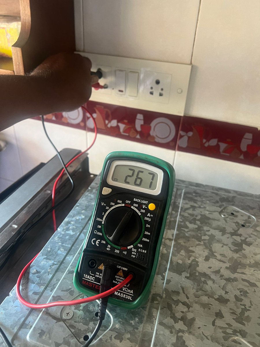 Voltage surge in our apartment in Chennai Nungambakkam. As a result of the surge, several appliances have been damaged.
 #Tangedco <a href="/TANGEDCO_Offcl/">TANGEDCO Official</a> Today voltage is  267 volts – significantly exceeding acceptable levels,high voltage poses a significant risk.
<a href="/chennaicorp/">Greater Chennai Corporation</a>