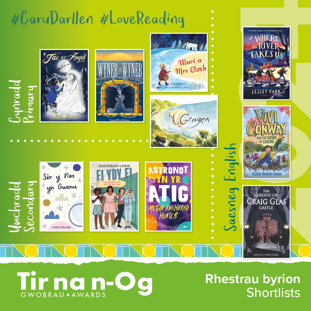 Tir na n-Og shortlisted books now in stock. This year's must-read children's titles in Welsh and English! @Books_Wales
