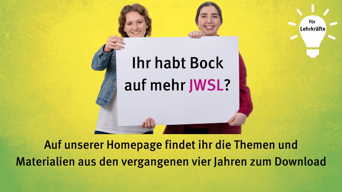 In unserem #JWSL Themenarchiv findet ihr Material für den Einsatz im Unterricht oder Betrieb zu:
- Stolpern, Rutschen, Stürzen
- Hautschutz
- Kommunikation
- Suchtprävention
jwsl.de/ueber-jwsl/the…
#welttagfürsicherheitundgesundheitamarbeitsplatz