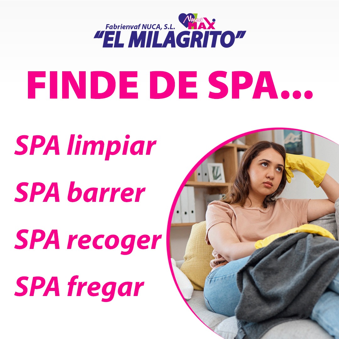 ¿Cuántos más tenéis este finde de SPA?

desengrasanteelmilagrito.com

#elmilagrito #milagrito #desengrasanteelmilagrito #limpiezahogar #limpiezadelhogar #humor #chiste