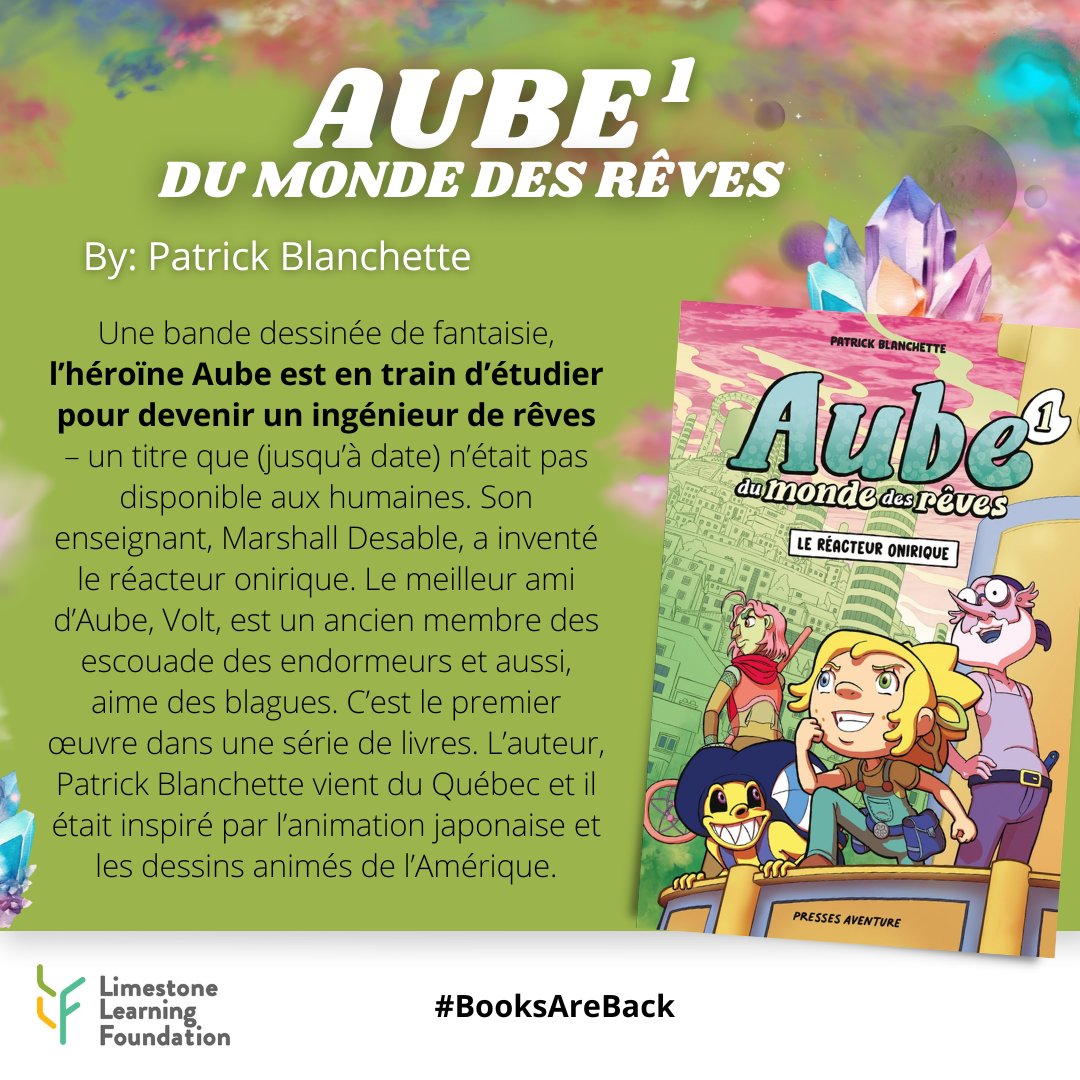 ‘Aube du monde des rêves’ par Patrick Blanchette @DawnDreamland is 1 of 27 titles included in #BooksAreBack Phase III sets LLF gifted to @limestonedsb Grade 7-8 students! 𝐥𝐞𝐚𝐫𝐧 𝐦𝐨𝐫𝐞 - bit.ly/BaBPhase3 #MyReadingLife #Diversity #Equity #Inclusion #YAbooks