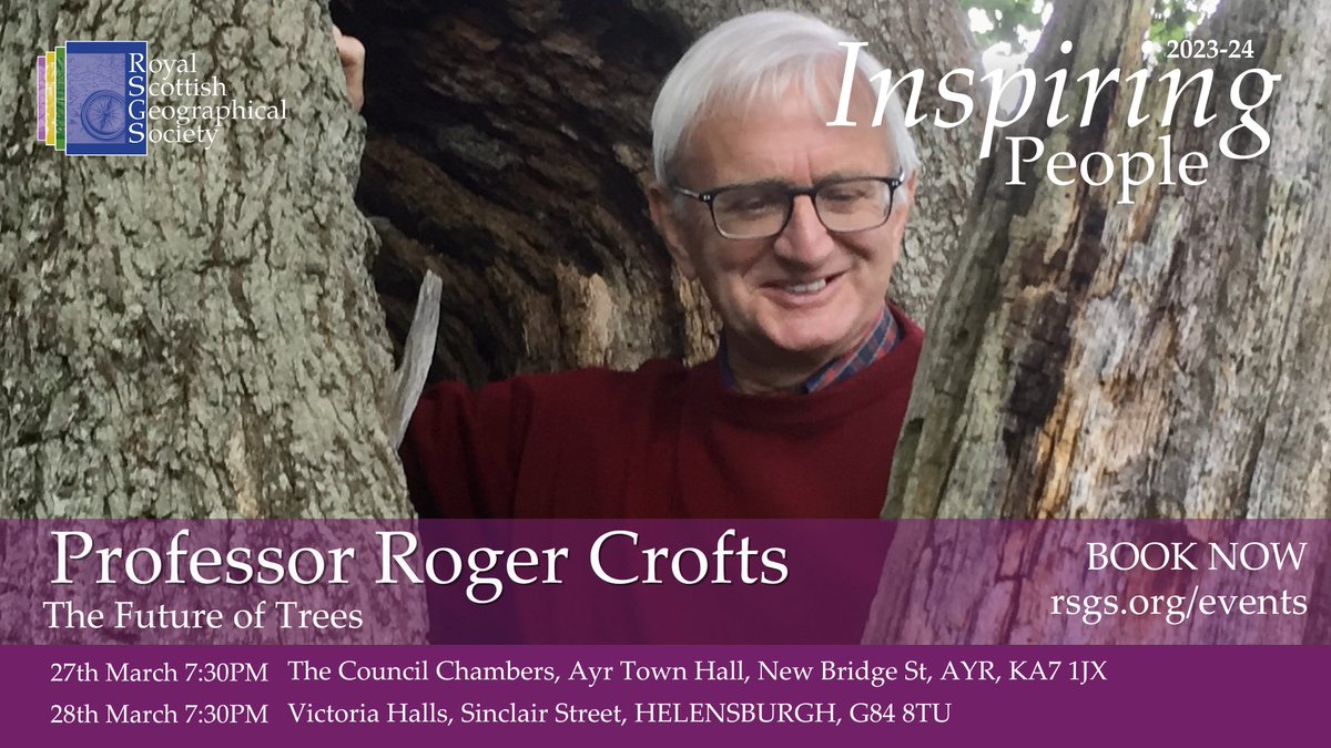 Next week, join Professor Roger Crofts as he celebrates the role of trees in our lives, and considers how to ensure that we have well-maintained trees, woods and forests! 🌲🌳 Book tickets now at rsgs.org/events