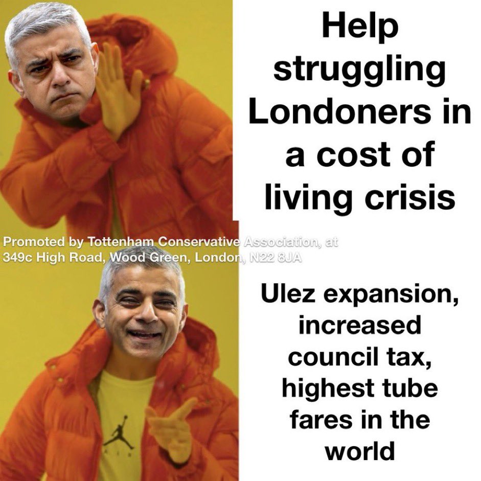 As you stare in shock at your sky-high council tax increase, remember this is the cost of Khan: 🔴71% increase in council tax since 2016 🔴Ulez expansion 🔴Highest Tube fares in the world 2nd May vote for Susan Hall, #VoteConservative