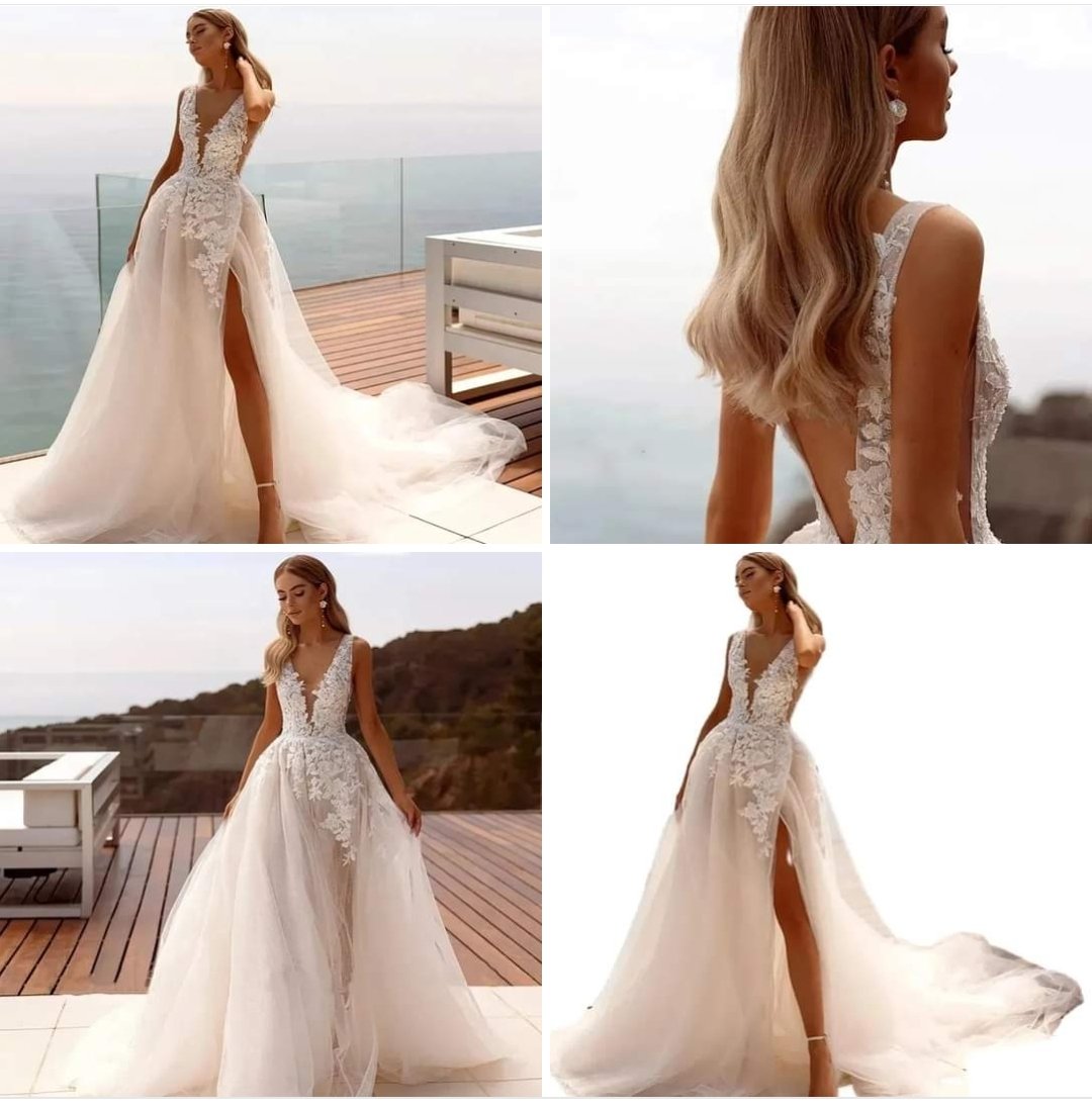 ✅ DHgate info 👉 ali.ski/NkGtG
2024 Sexy Beach Wedding Dress | Elegant A Line Boho Bridal Gown 

#BeachWeddingDress #BridalGown #BohoStyle #AlineSilhouette #DeepVneck #LaceAppliques #SummerWedding #IvoryTulle #Sleeveless #HighSplit #ElegantBride #BridalFashion