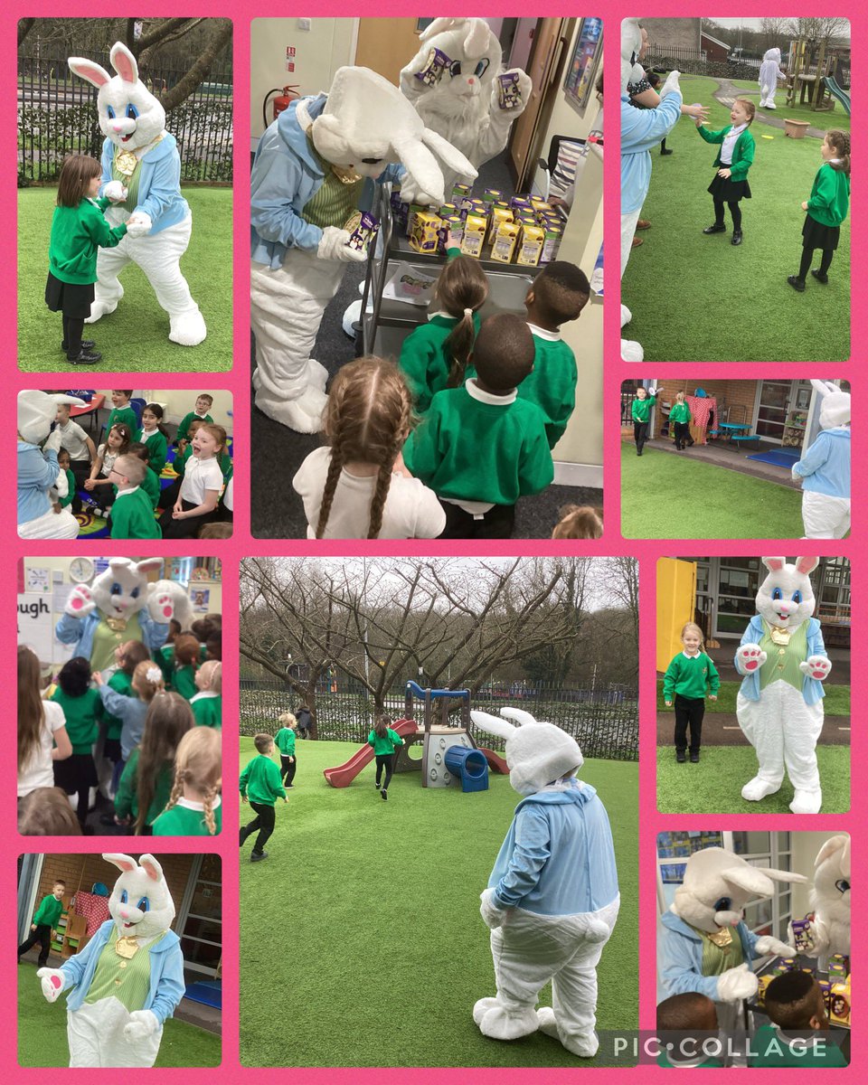 We had an ‘eggciting’ visit from the Easter bunny today!! 🐰🐣 Happy Easter!!!! #stdavidsciwTaffFawr #stdavidsciwHealthandWellbeing