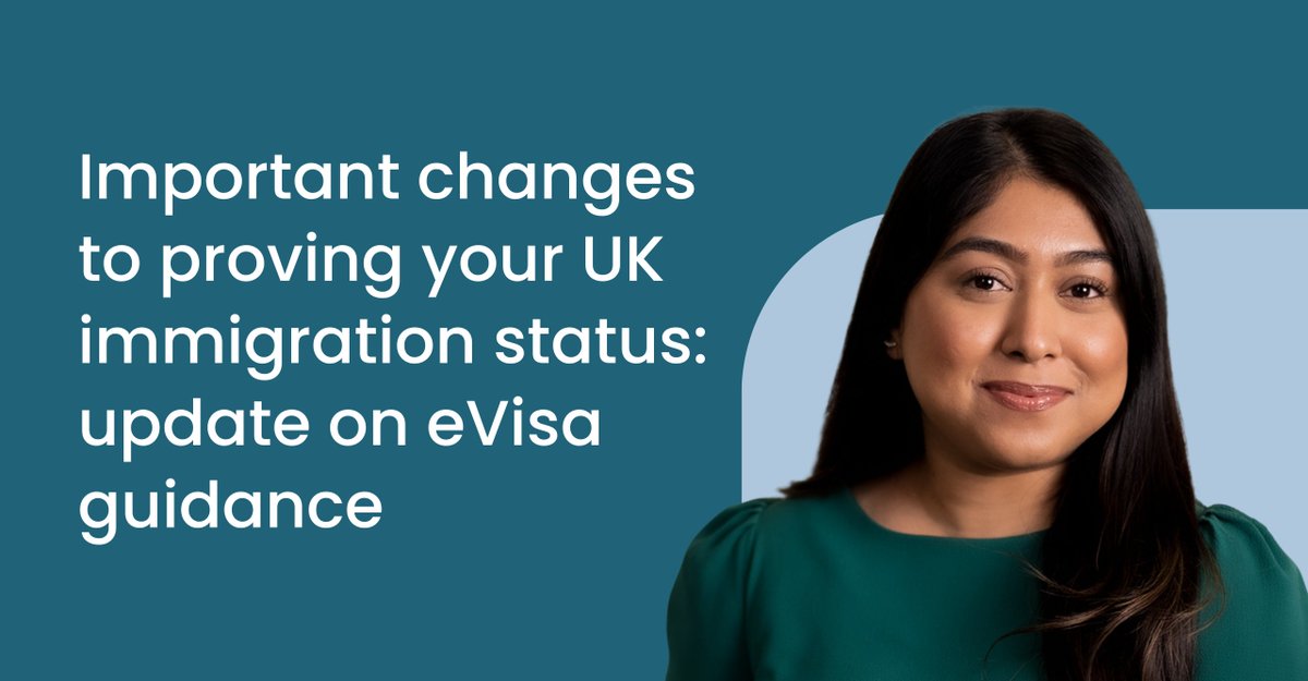 Yesterday, the government updated its guidance on eVisas. Shanaz Ali from our Immigration team gives a breakdown of the guidance and what this means for those who currently have a physical document to prove UK immigration status. bindmans.com/knowledge-hub/…