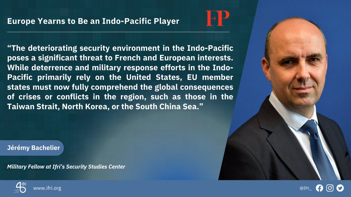 ⚓Today, #Europe is focused on extending its strategic and naval endeavors far beyond its borders, hence striving to assert itself as a significant presence in the realm of maritime security, particularly in the Indo-Pacific region. Read @ForeignPolicy's full article: