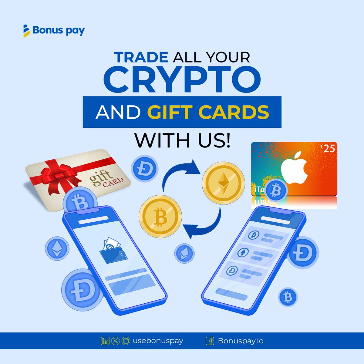 WELCOME TO BONUS PAY!

We're here to help you in purchasing and selling your digital assets such as Bitcoin, Ethereum and gift cards.

Send a direct message via the link in bio

#bonuspay #bitcoin #ethereum #giftcards #bestrate #trading