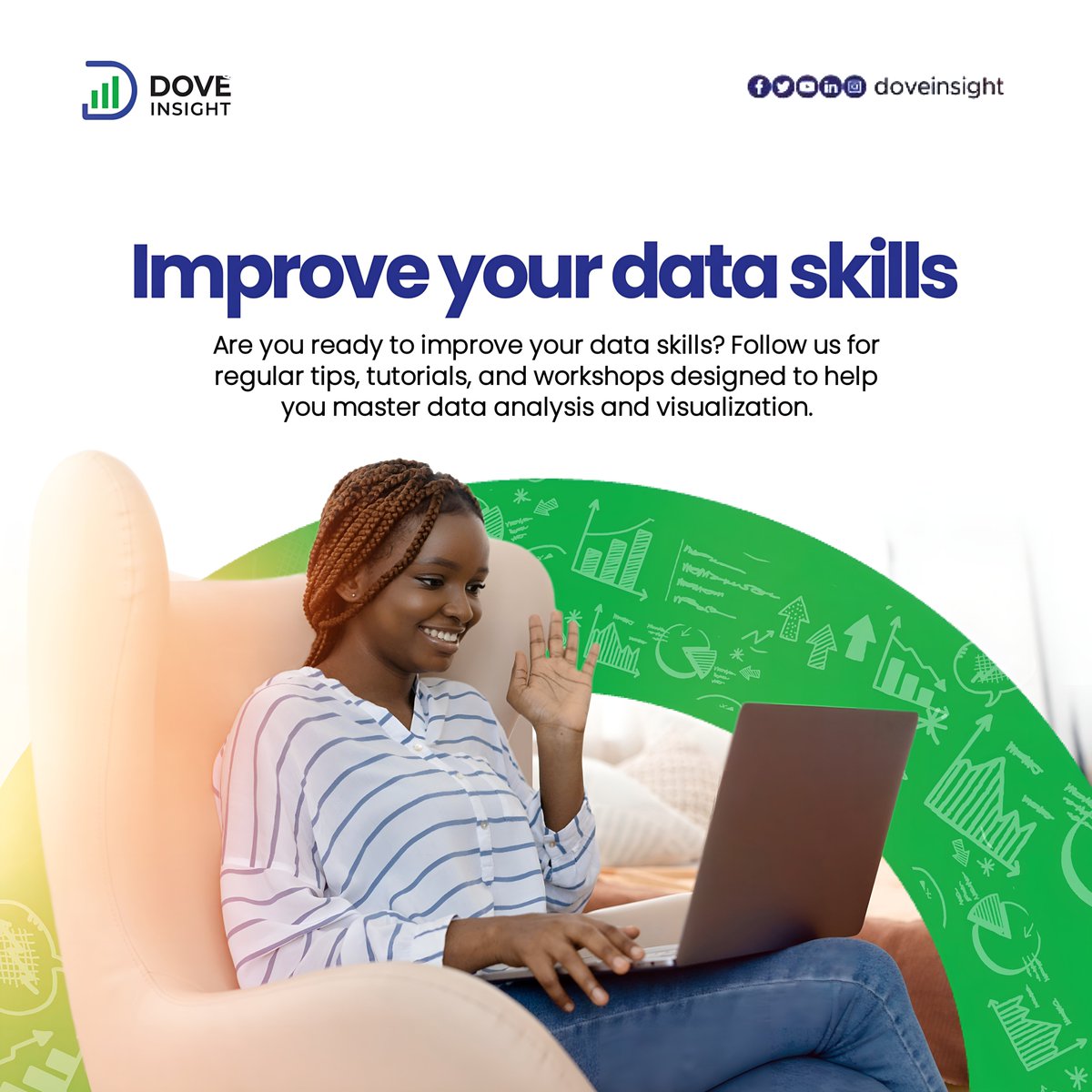 Are you ready to improve your data skills? Follow us for regular tips, tutorials, and workshops designed to help you master data analysis and visualization. #DataSkills
#DoveInsight 
#Excel 
#SQL