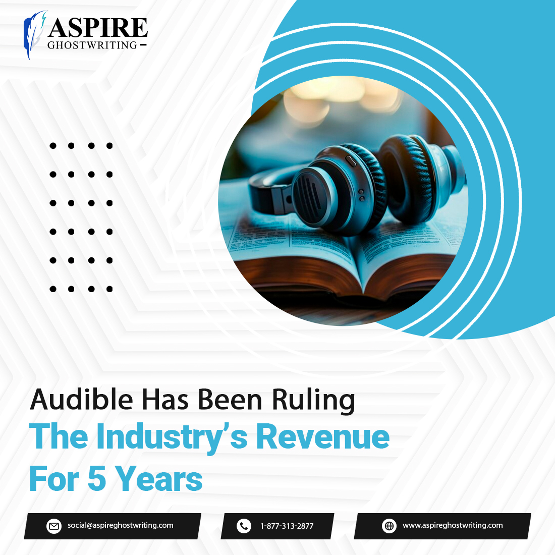 Collaborate with us to publish your audiobooks on Audible and share your tales with the world.

#aspireghostwriting #bookmarketing #bookpublishing #bookcoverdesign #audiobook #audible