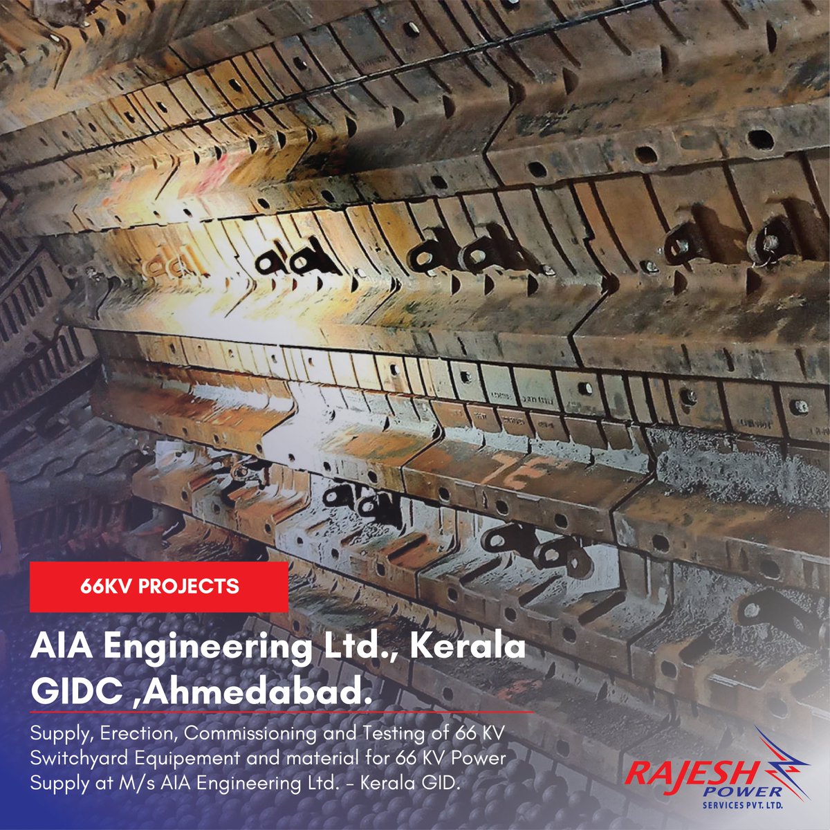 RPSPvtLtd's tweet image. Empowering Kerala GIDC with AIA Engineering Ltd.💪⚡Join us on our mission to electrify the region with our 66kV project, where innovation meets efficiency to drive progress. Be part of the energy revolution
rajeshpower.com 
 #RajeshPower #66KVProjects #PoweringProgress