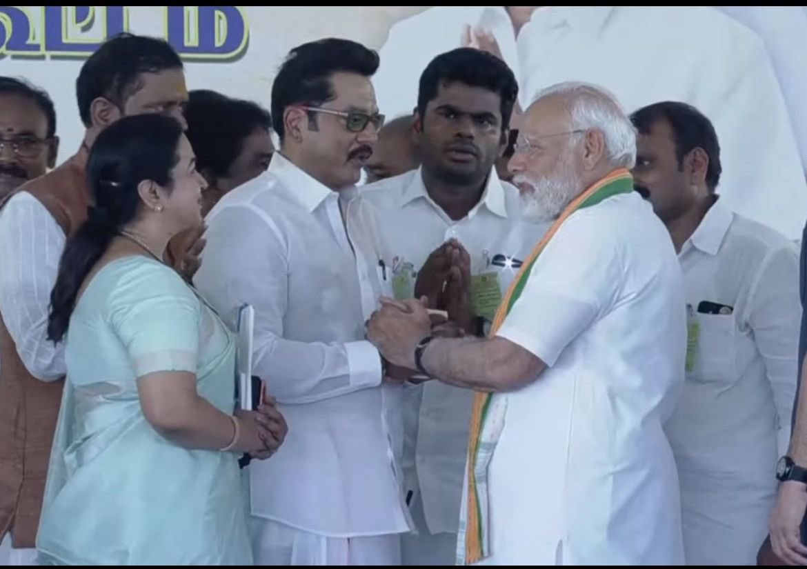 I wish to place on record my heartfelt thanks to our Vishwaguru, the true ally of Penn Shakthi, our Honourable Prime Minister Thiru @narendramodi avargal, for entrusting me with the golden opportunity to contest from the Virudhunagar Lok Sabha constituency.

I take an oath today,