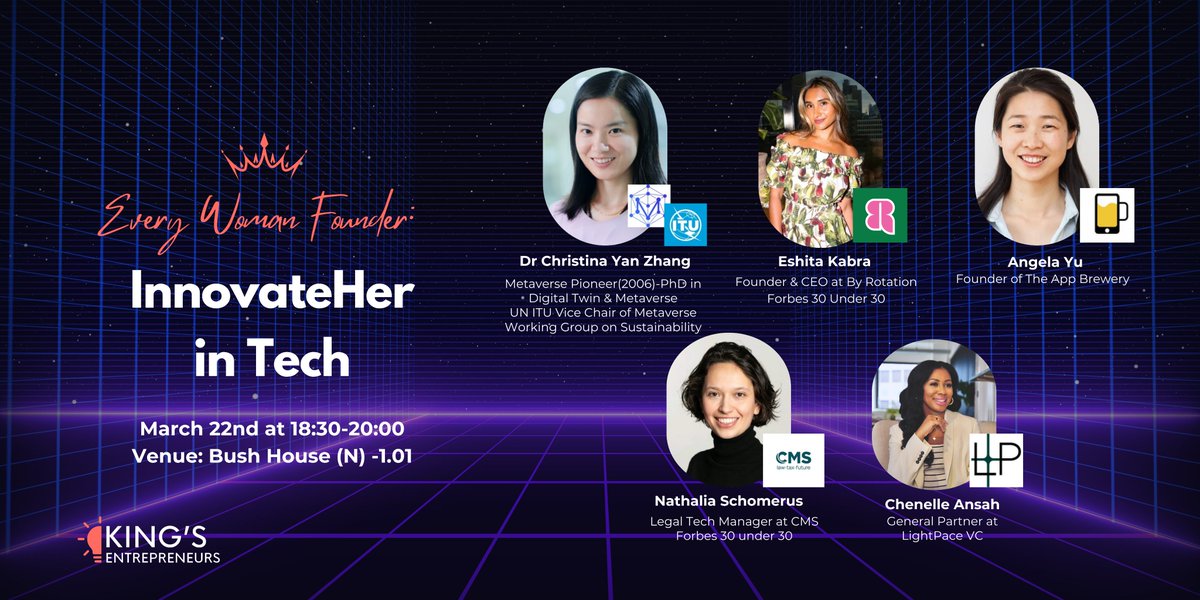 I'll be on the panel at the InnovateHer event tonight. If you're in London, join me and other female founders as we discuss our experiences building tech companies. huzzle.app/events/every-w…