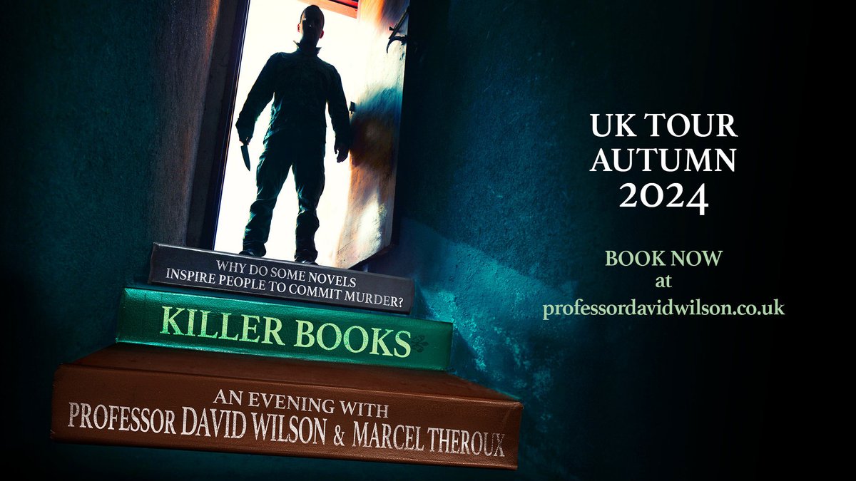 ON SALE NOW Killer Books – An Evening with @ProfDavidWilson and @Therouvian | Fri 27 Sep Why do some novels inspire people to commit murder? Which fictional characters and plots arouse lethal violence in the real world? 🎫ow.ly/YLSa50QZqUM