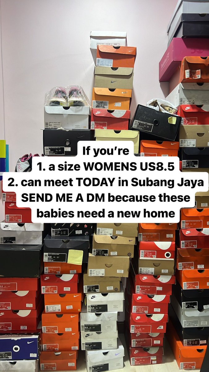 Guys !! I’m moving next week and I would really love to find a new home for my lovely pairs of kicks (some which have never seen the light of day 🥹). If you’re a size women’s US8.5, just reply me here ! Shoes will be given away at random ❤️