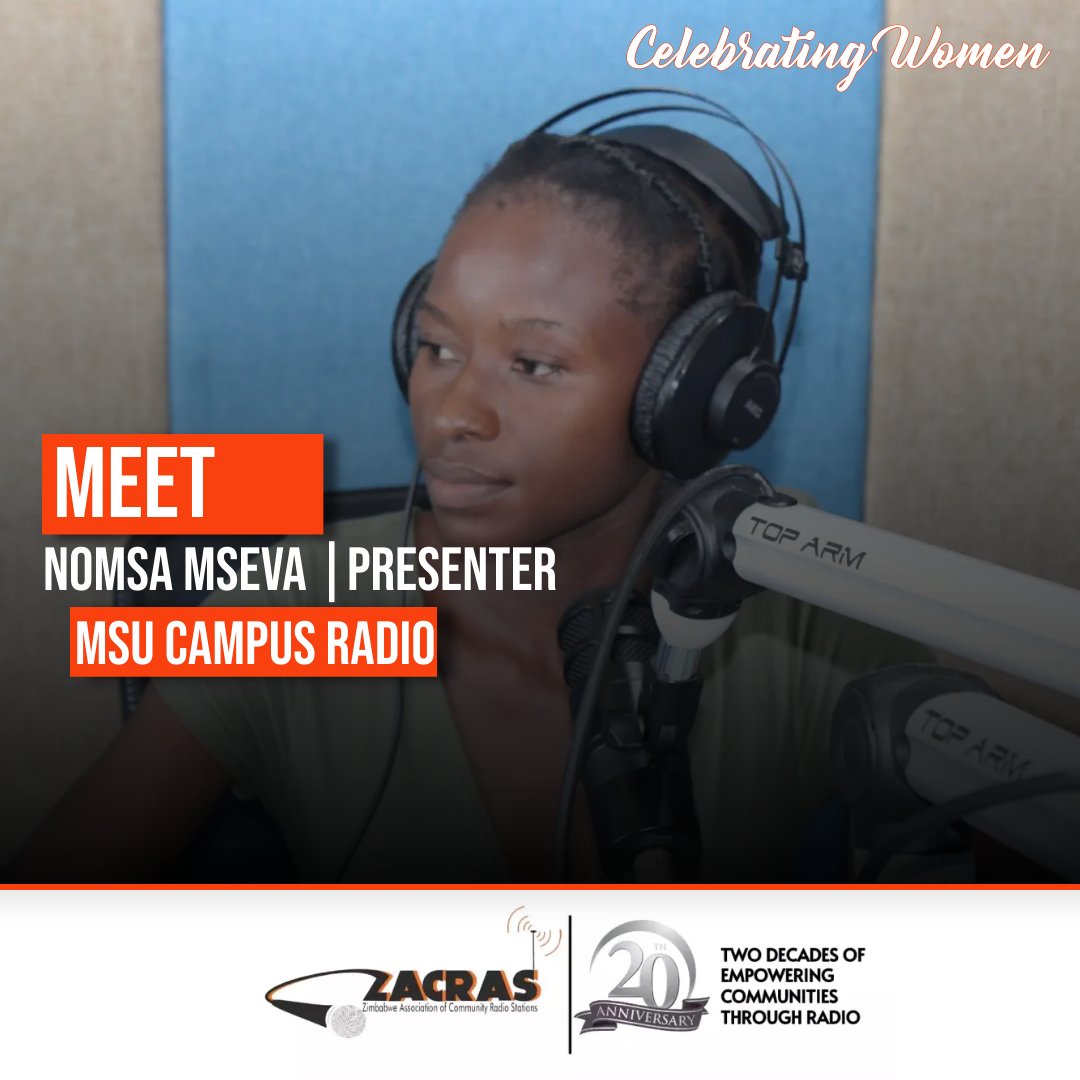 #CelebratingWomen: Meet Nomsa Mseva, a third year student with @MidlandsState  studying towards a degree in Radio, Television and Multimedia Production. She has a dream to become an actress and film producer.

#ZACRASat20 
@MsuRadio @MAZ_Zim @IMSforfreemedia @Internews @citezw