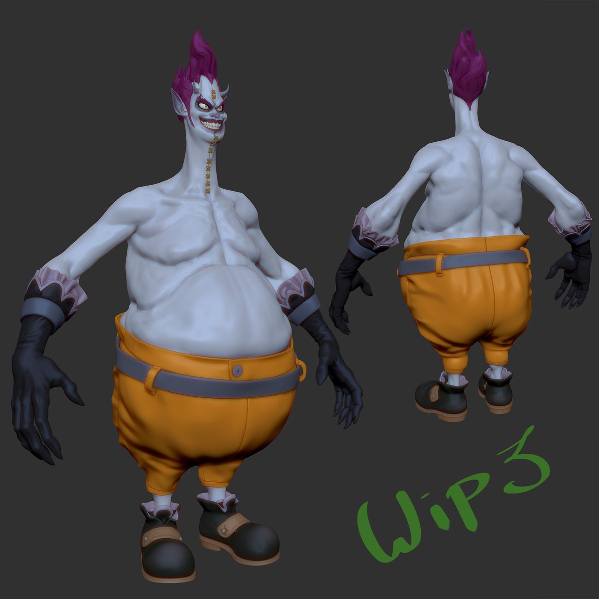 odinokate's tweet photo. WIP3. Fan Art of Gecko Moria  #zbrush #sculpting #wip #maxonzbrush #ONEPIECE  #geckomoria #fanart #3d #character #3dcharacter https://t.co/5psKMr2tWE